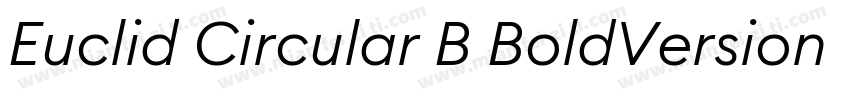 Euclid Circular B BoldVersion 3001字体转换